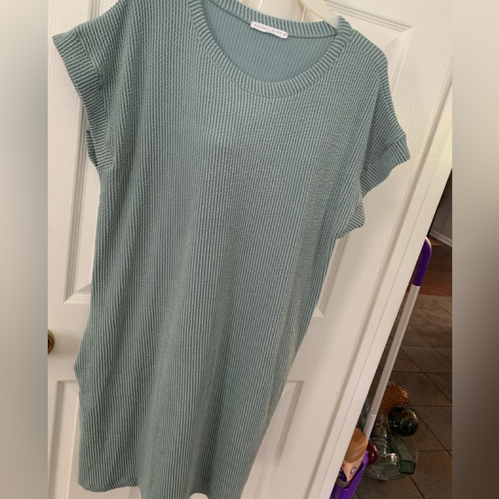 Wasabi & mint NWOT Teal ribbed dress